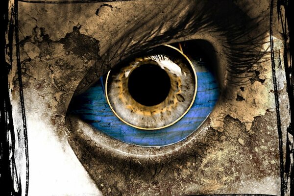 L occhio di colore blu è una creazione fantastica