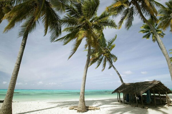 Wooden house on the ocean