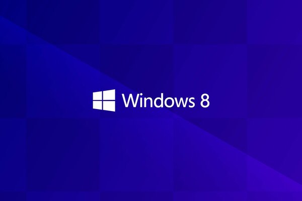 Windows 8 Logo auf blauem Hintergrund
