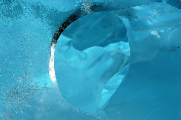 Photo transparent blue ice