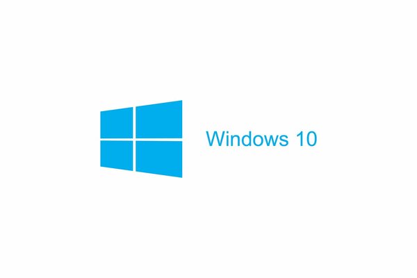 Logo napis windows 10 na białym tle