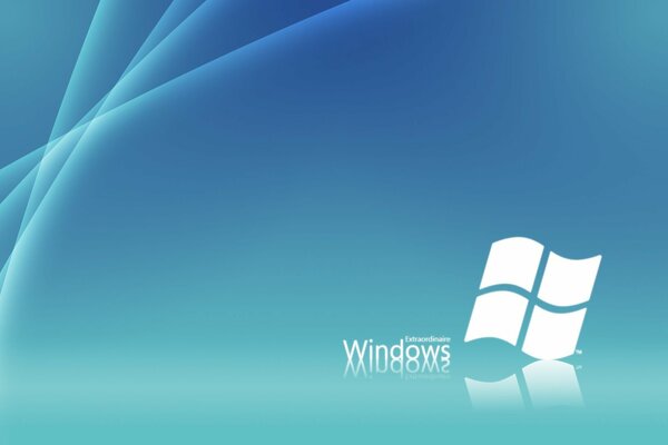 White windows icon on a blue background