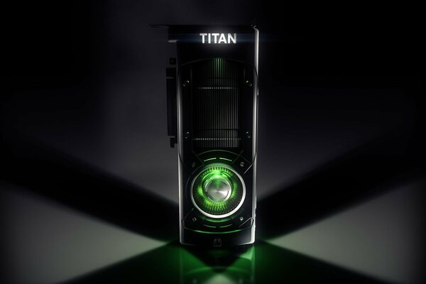 Nvidia-Gaming-Grafikkarte auf schwarzem Hintergrund