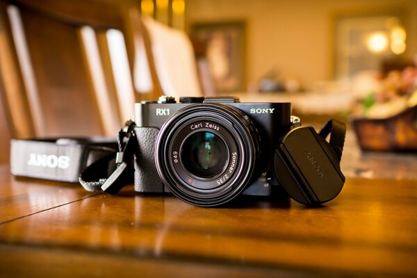 Digital camera on the glyanuev table