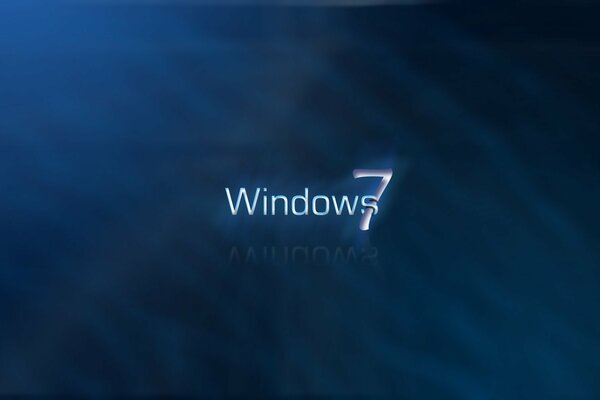 Emblema de Windows 7 en el agua