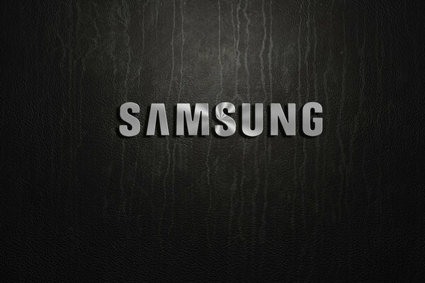 Logo Samsung sur fond noir