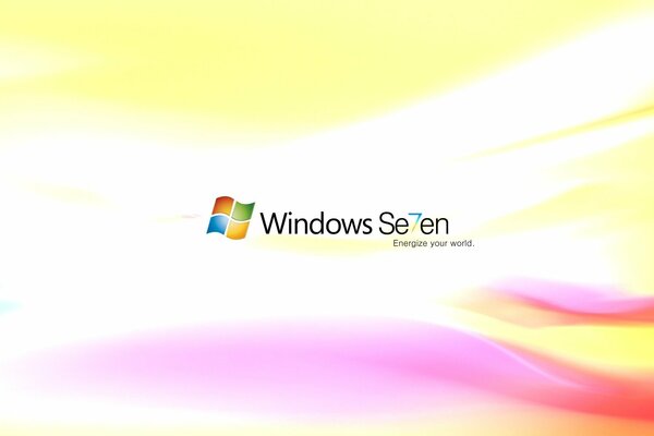 Logo di Windows sette su sfondo giallo