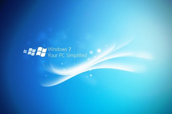 Windows 7 logo on a blue background