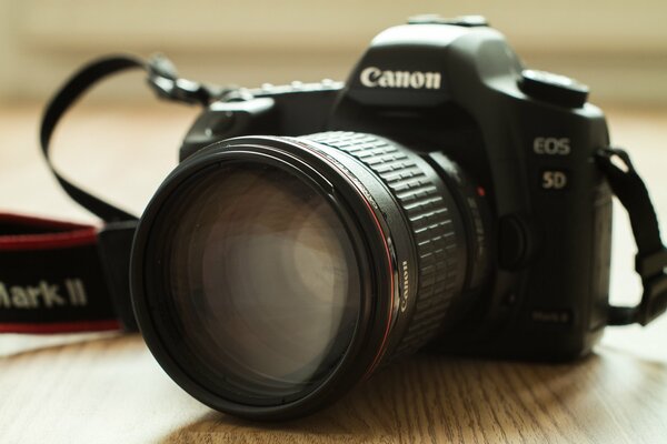 Canon camera with macro lens