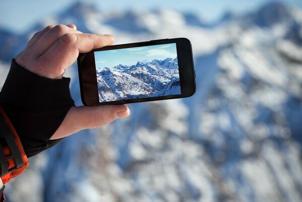 Foto de las montañas tomada en el iPhone
