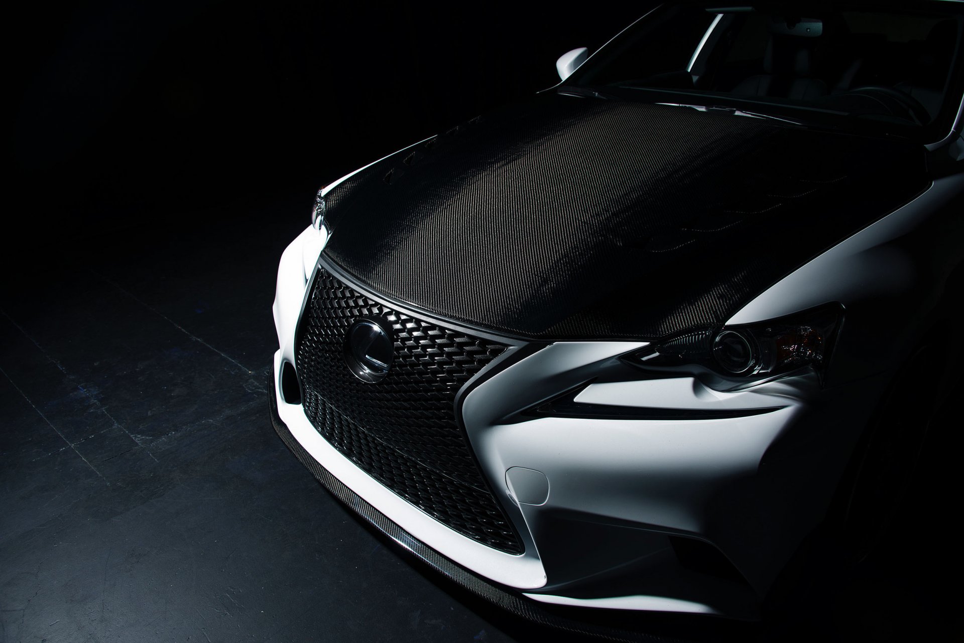 lexus is 350 seibon sema tuning czarno-biały