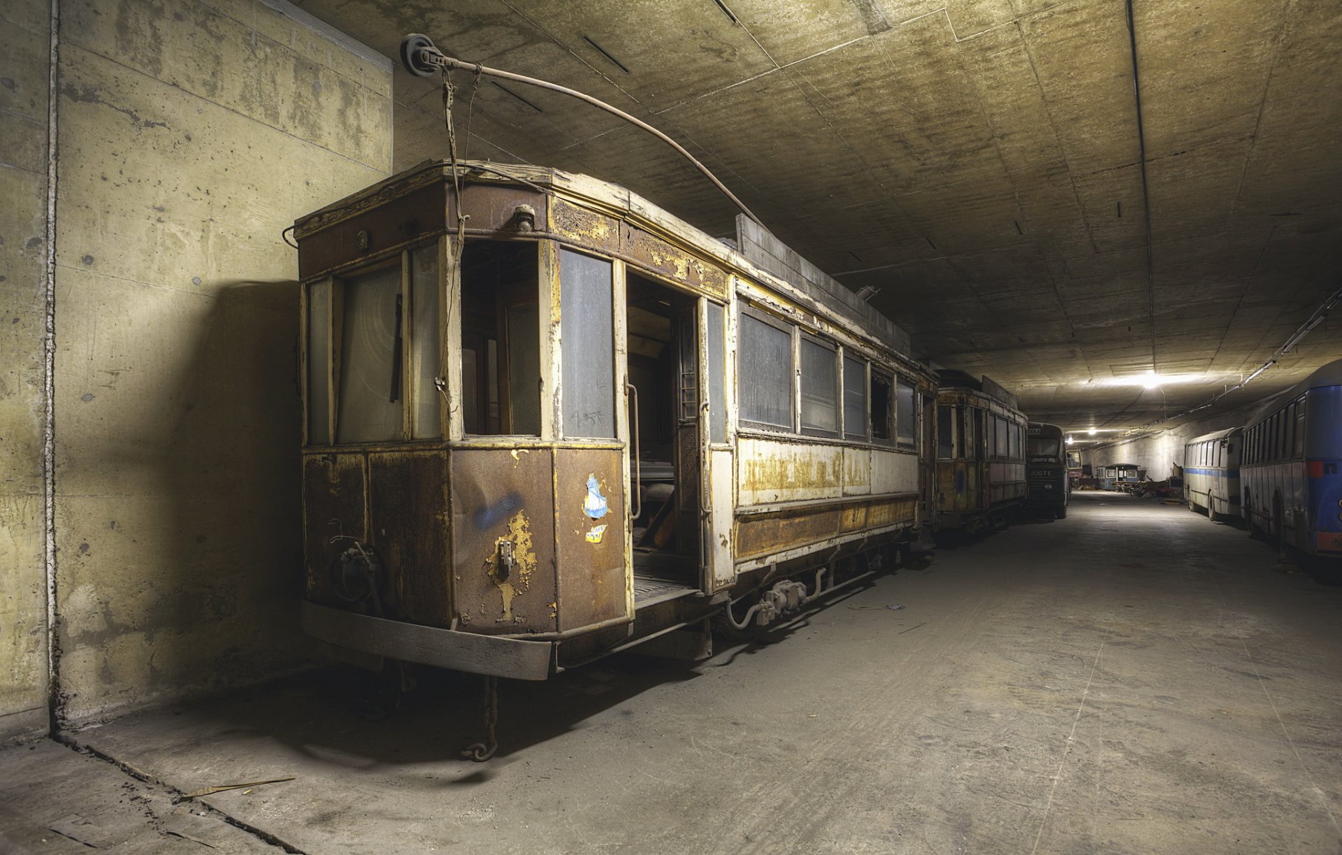 straßenbahn garage hintergrund