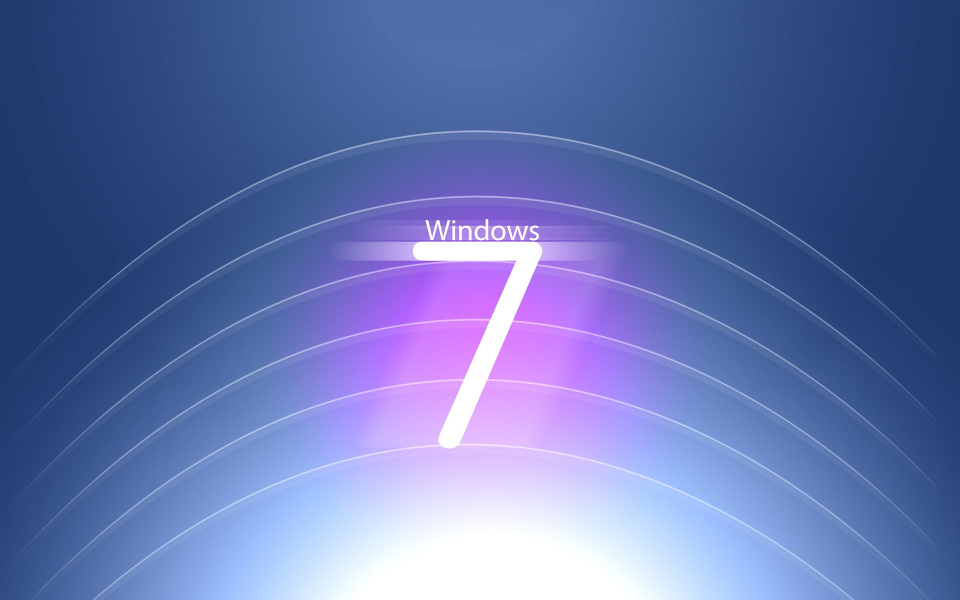 windows sfocato sette logo 7 emblemi linee luce design sfondo blu logo zyphra arco