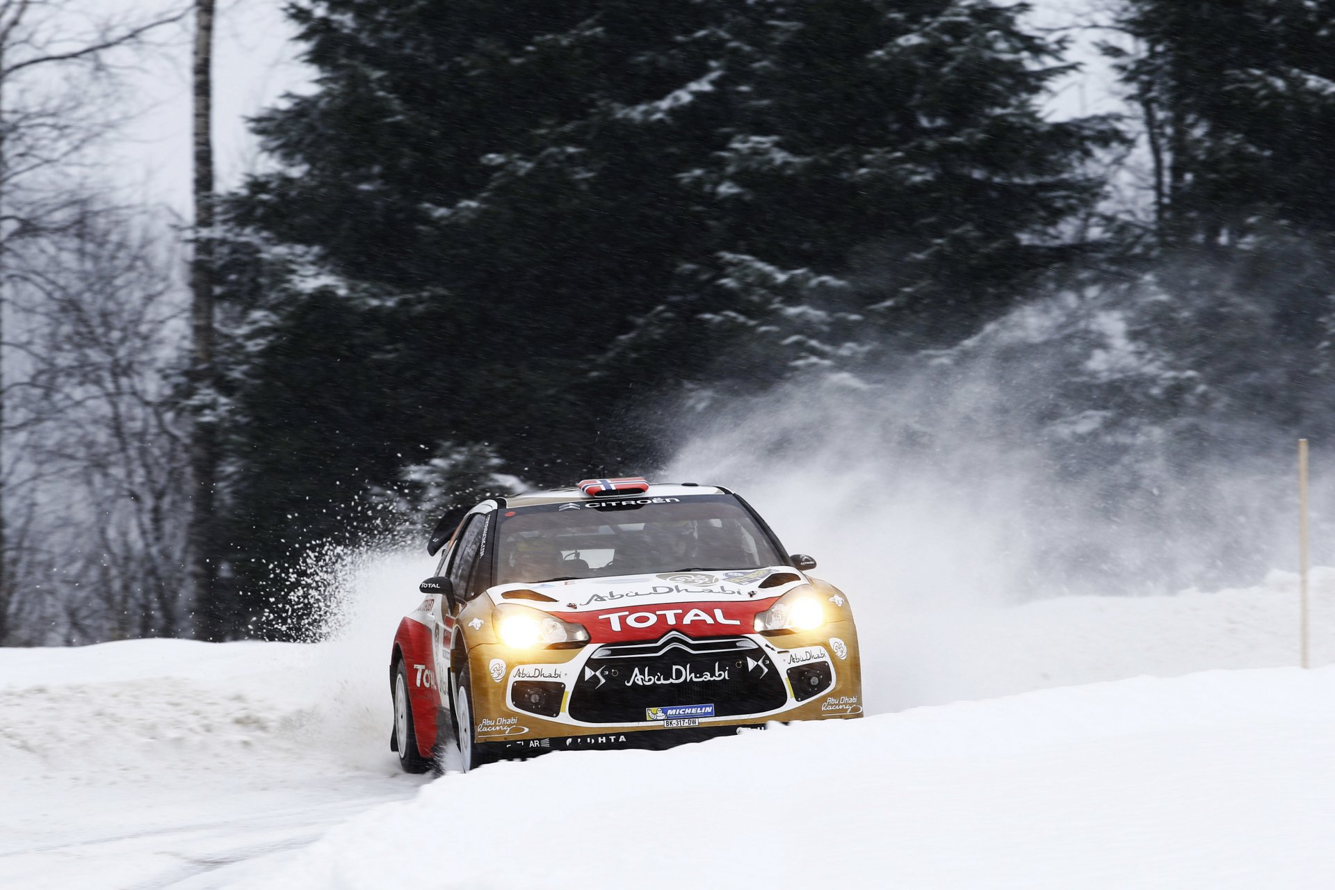 citroen ds3 wrc rally rally auto sport turno skid neve freddo inverno citroen