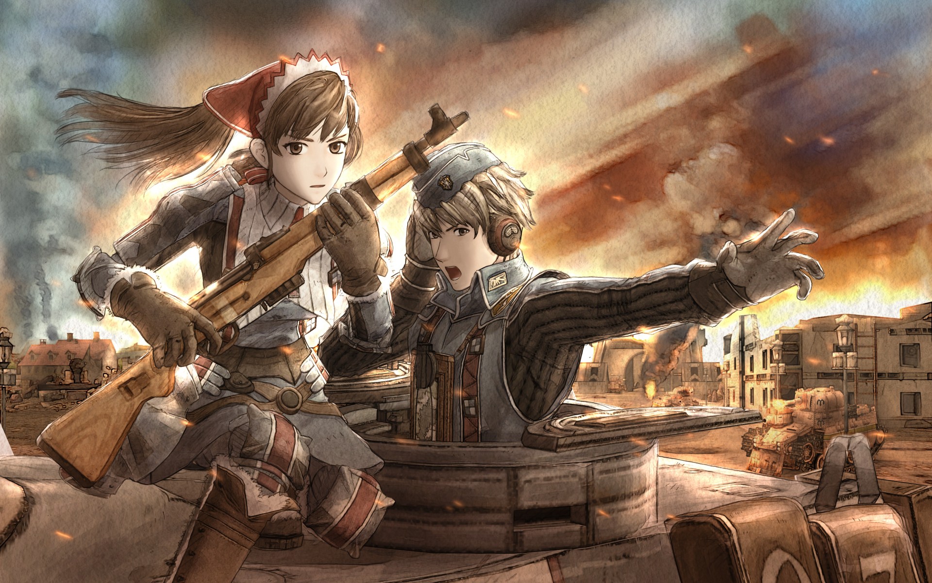 valkyria chronicles guerra soldados