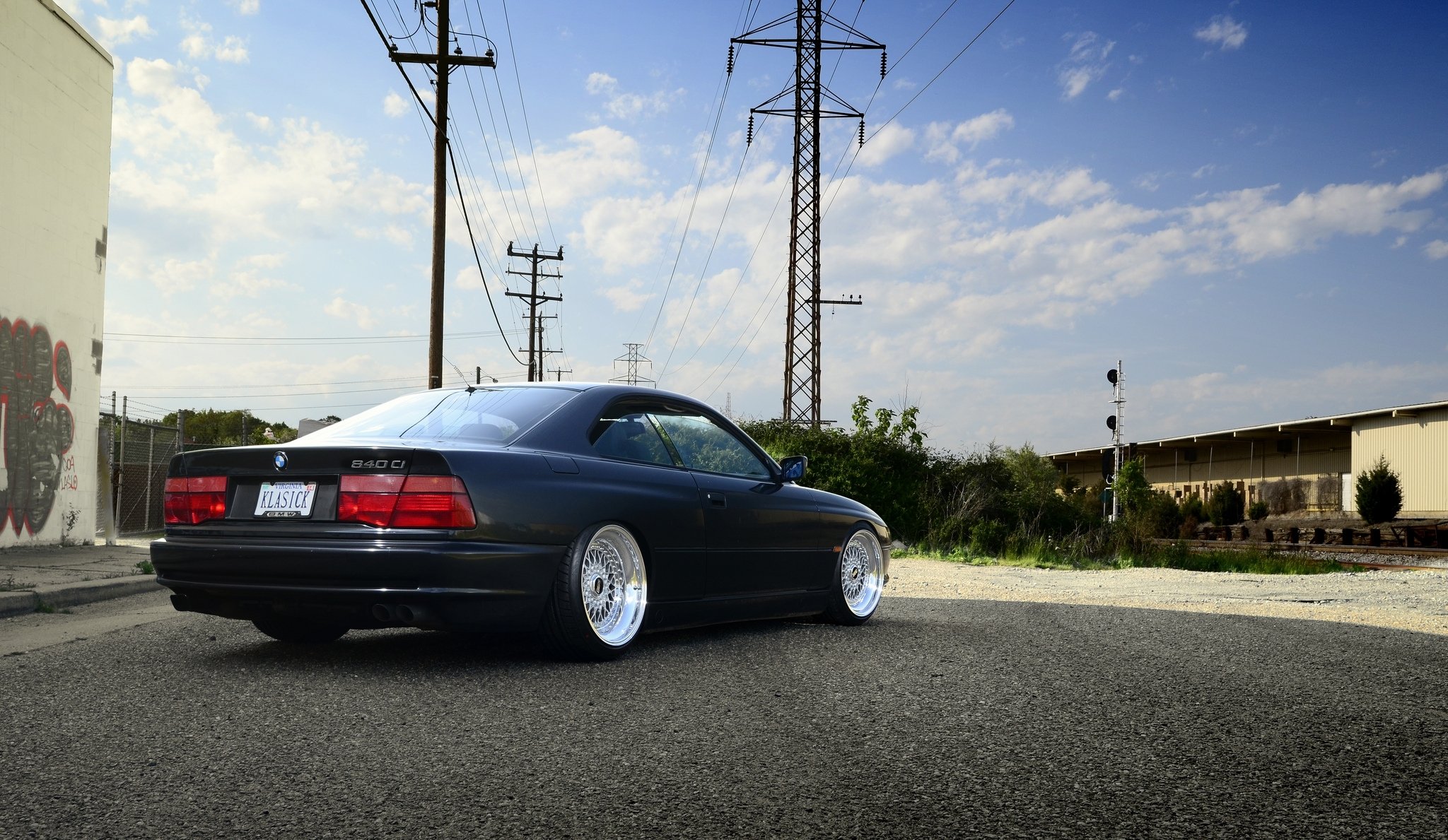 bmw 840cl e31 negro bmw serie 8 trasero cielo nubes