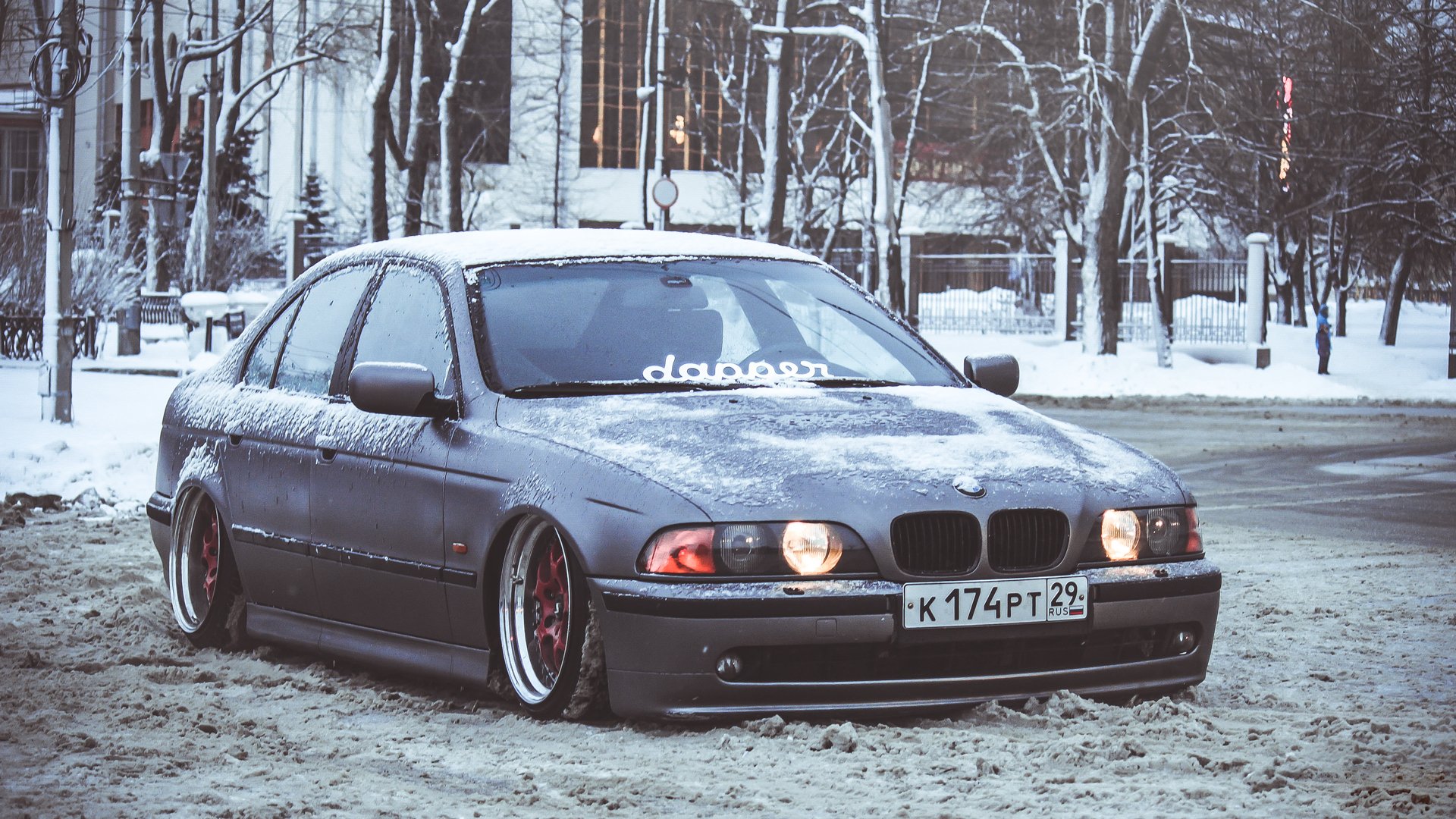 bmw e39 bmw faros frente nieve invierno posición