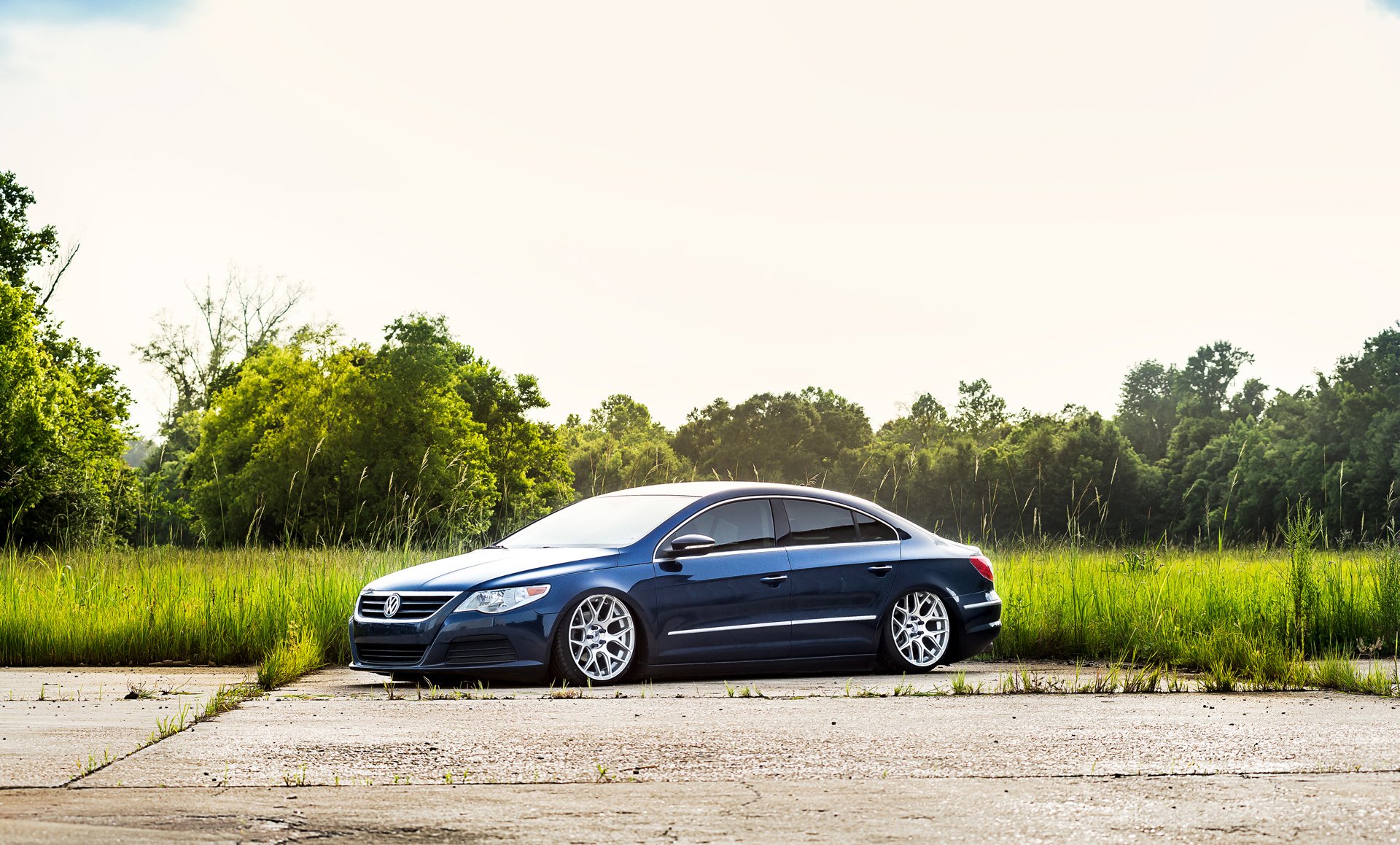 volkswagen passat cc azul ruedas