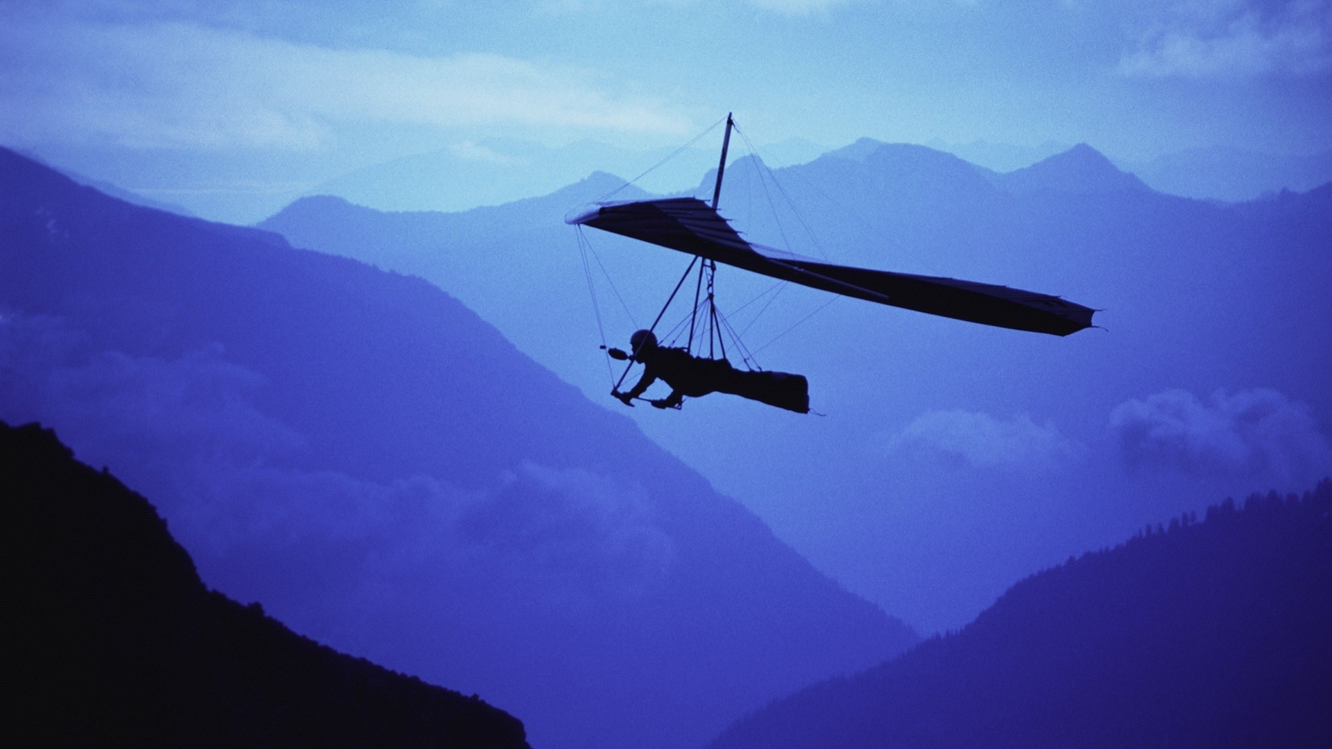 planung dunkelheit berge flugzeug