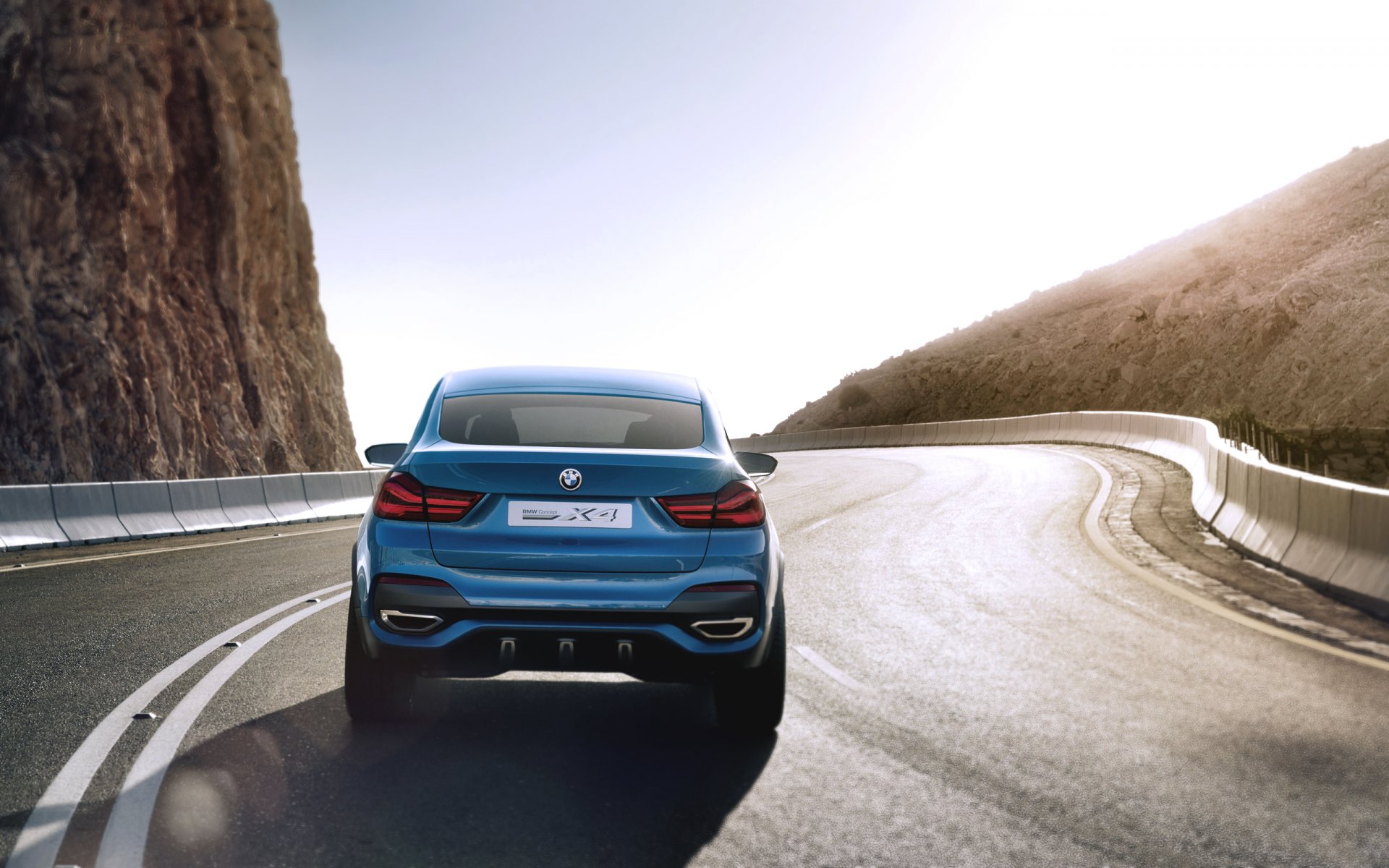 bmw x4 concept auto blue jeep boomer rear view asphalt light day in motion car concept