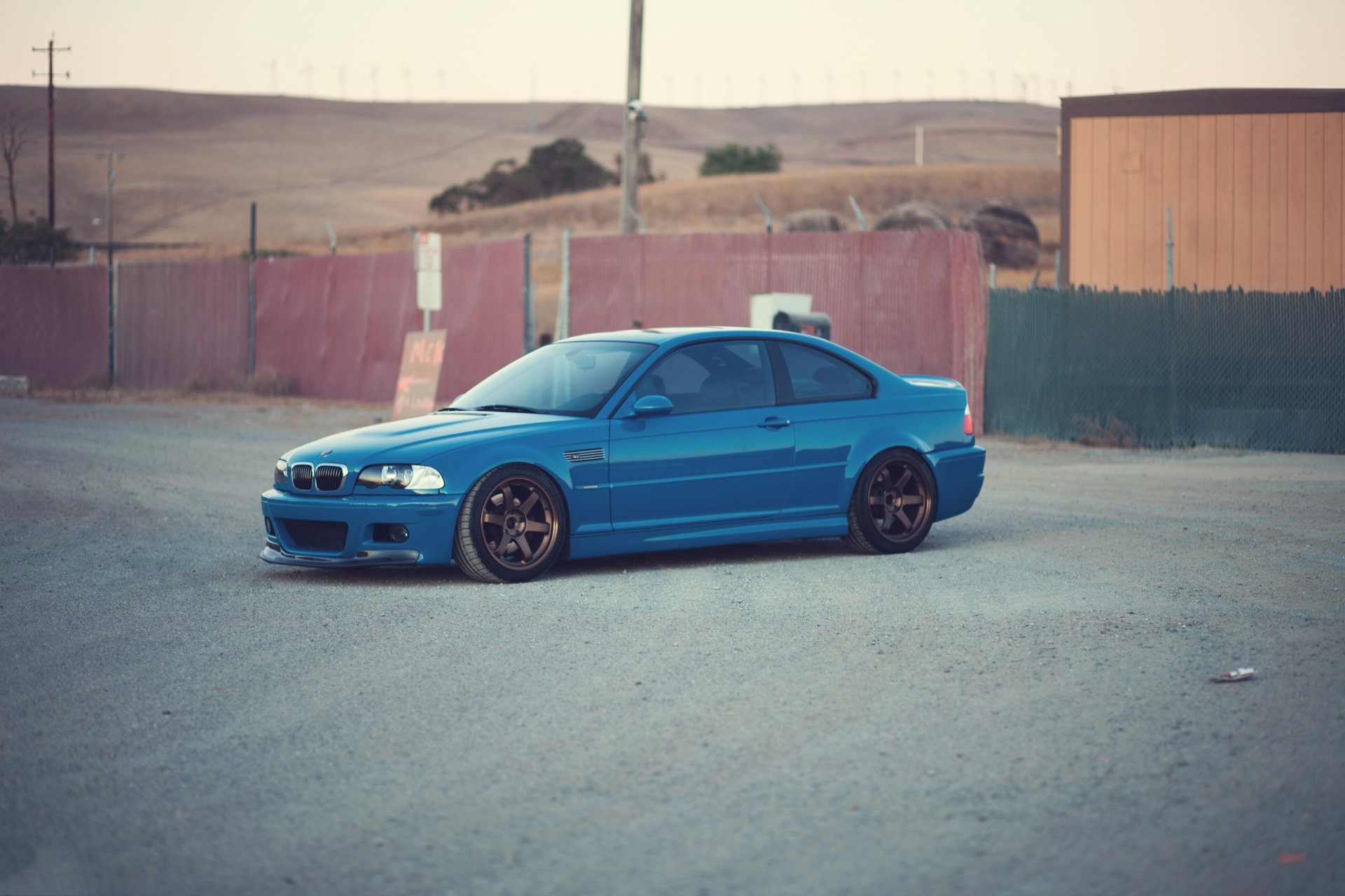 bmw m3 e46 bleu bmw vue de face garde-corps