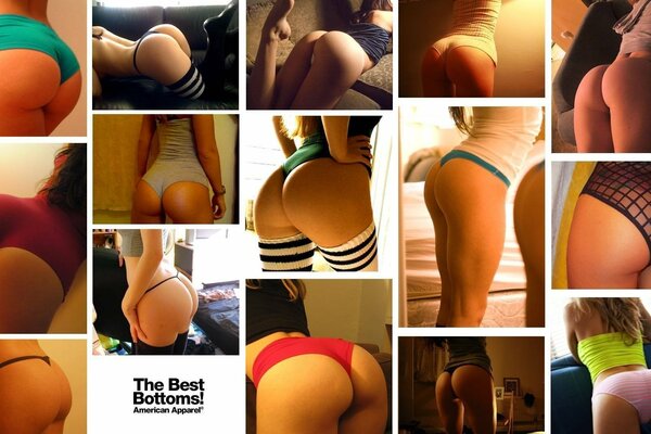 Erotic collage of sexy female butts