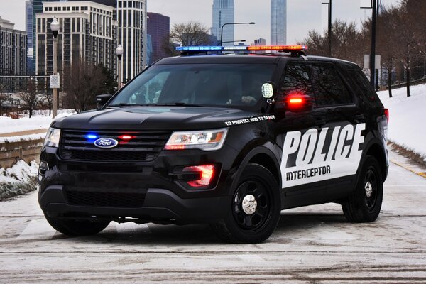 Auto della polizia Interceptor Ford