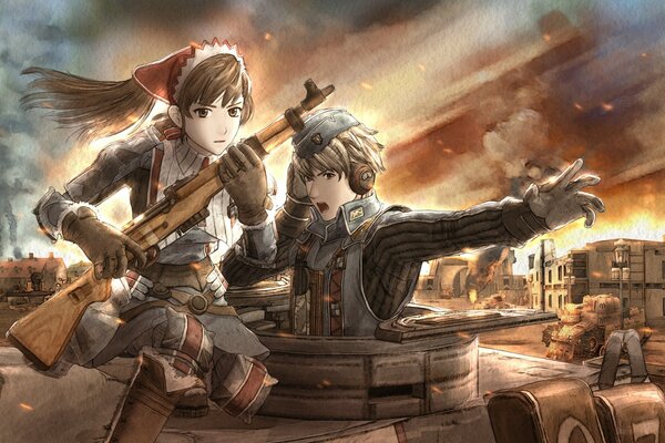 Valkyria chronicles, estado de ánimo guerra y soldados