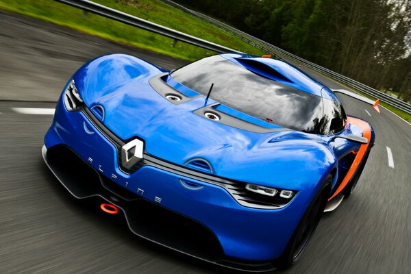 Modern blue Renault concept car