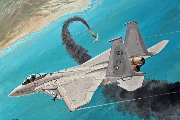 L arte di combattimento aereo del caccia Americano f -15