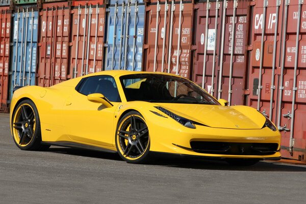 Yellow Ferrari is the epitome of sophistication