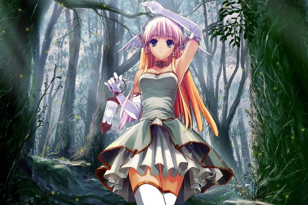 Forest red fairy anime