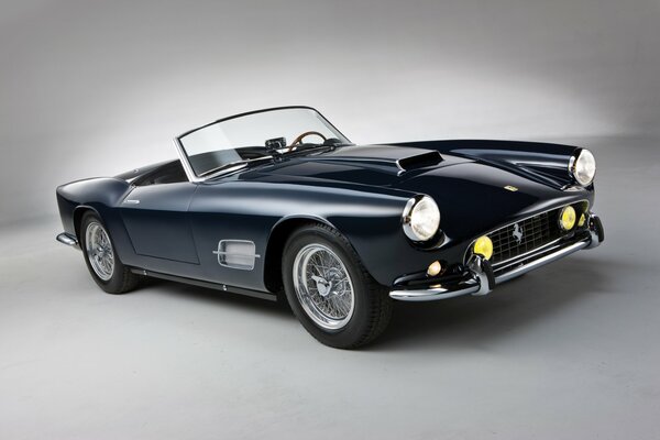 Vintage car 1959 Ferrari 250gt dark blue