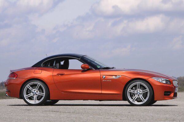 BMW Z4 orange convertible