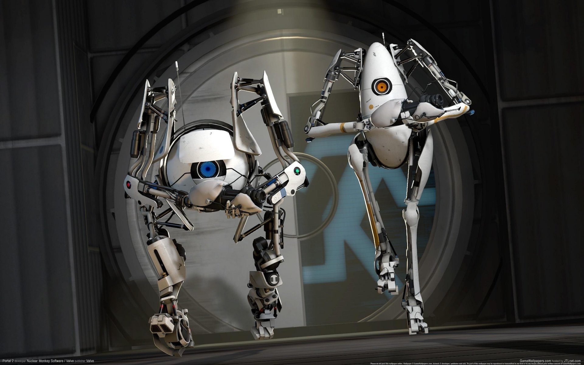 portal 2 valve robots robots cg wallpapers cyborgs androïdes