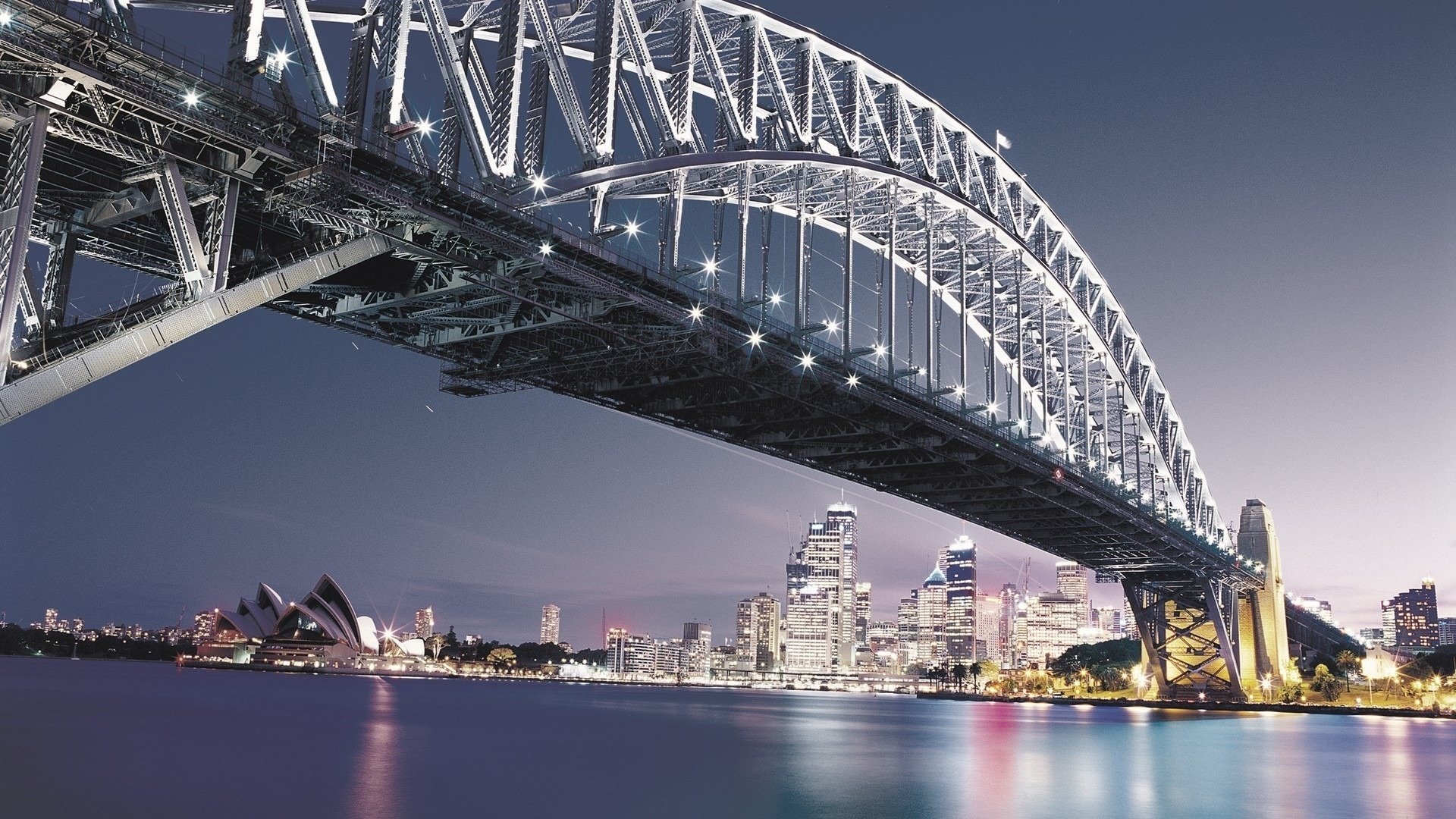 sydney brücke australien fluss wasser gebäude stadt nachthimmel nacht stadtlichter brücken