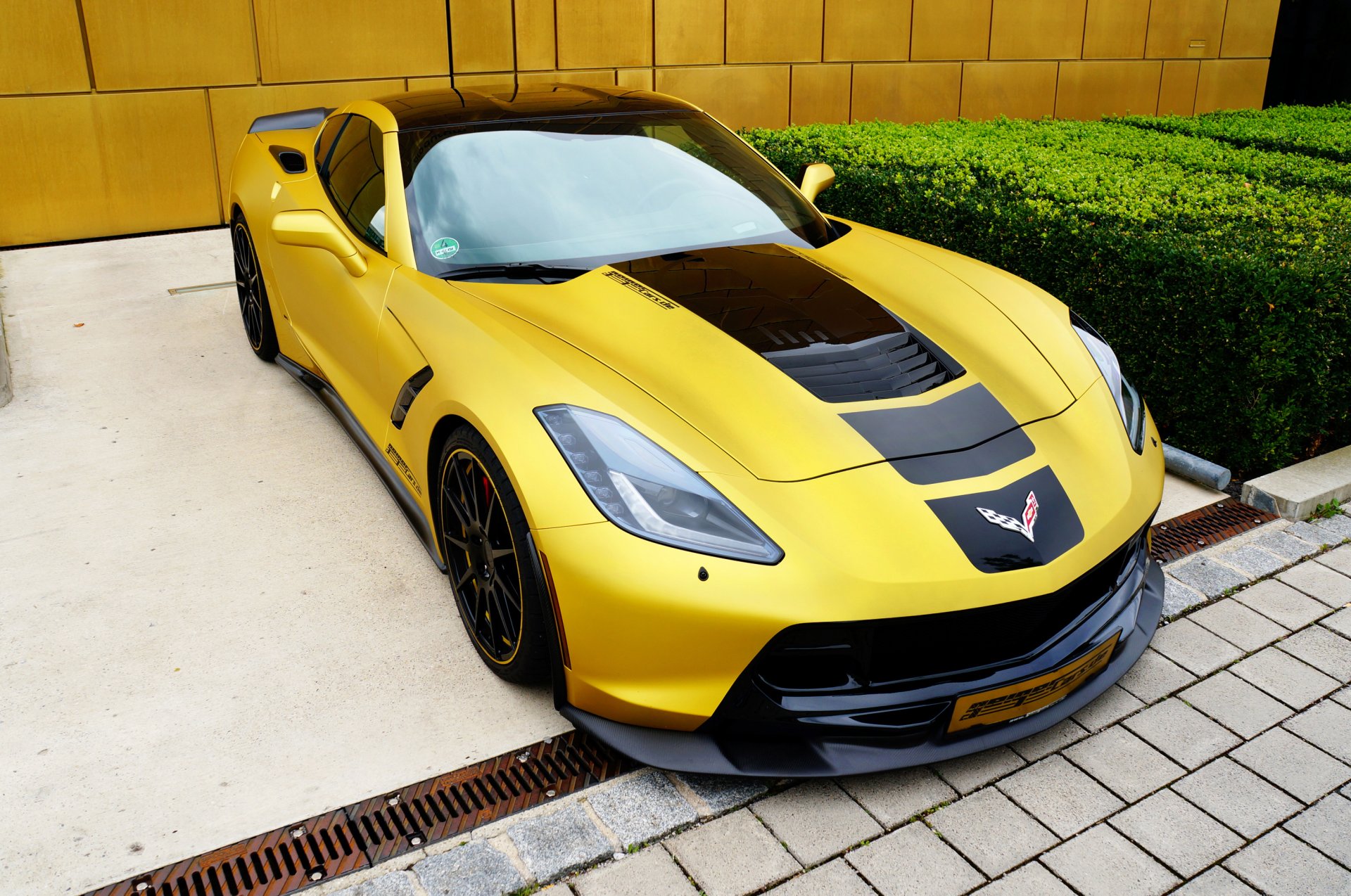 chevrolet tuning corvette c7 stingray żółty