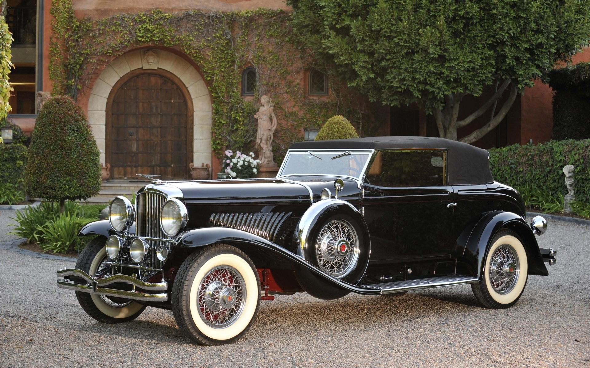 duesenberg j cabrio victoria swb von rollston 1933 front hintergrund