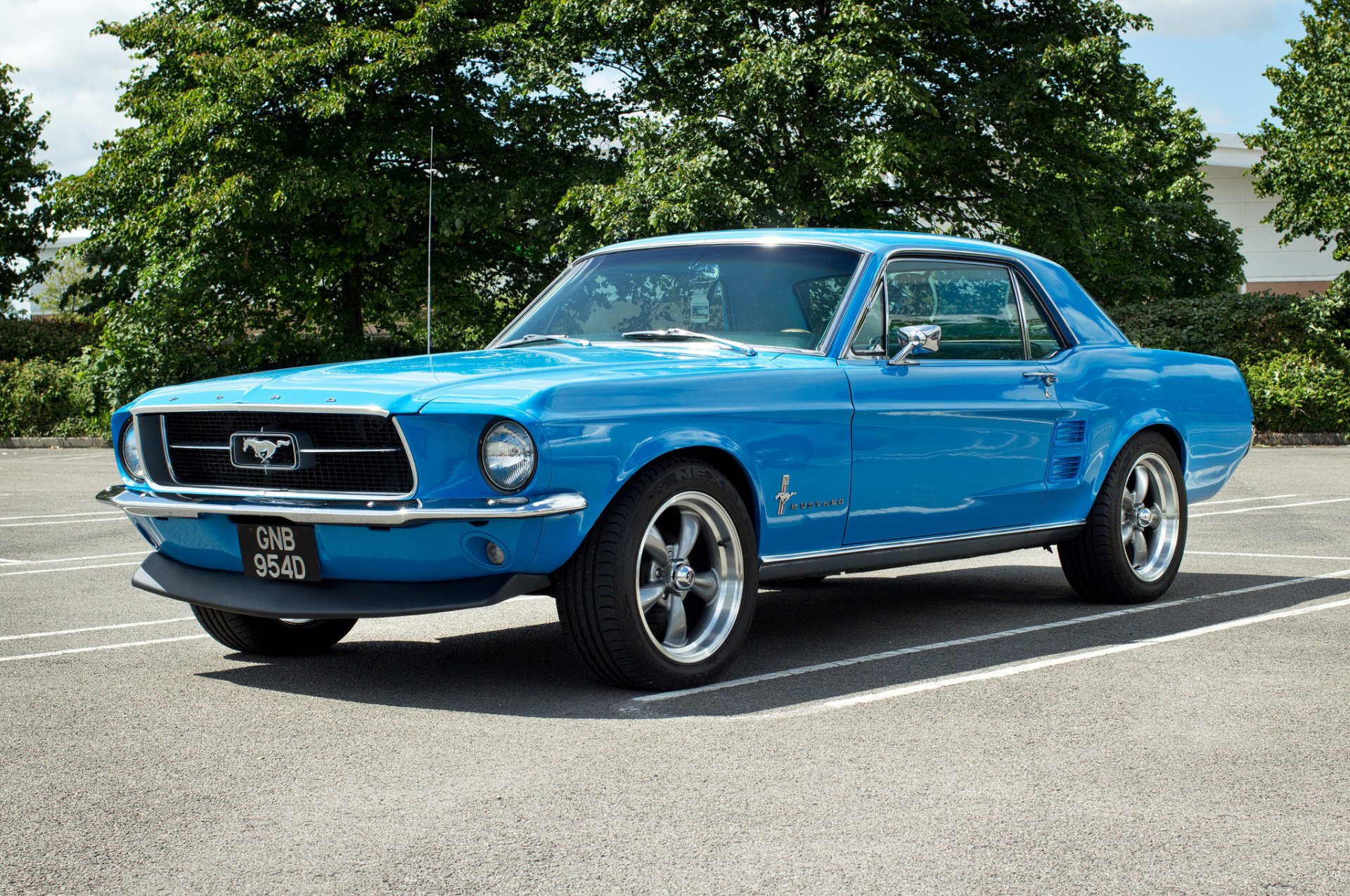 ford mustang muscle car muscle car blue front