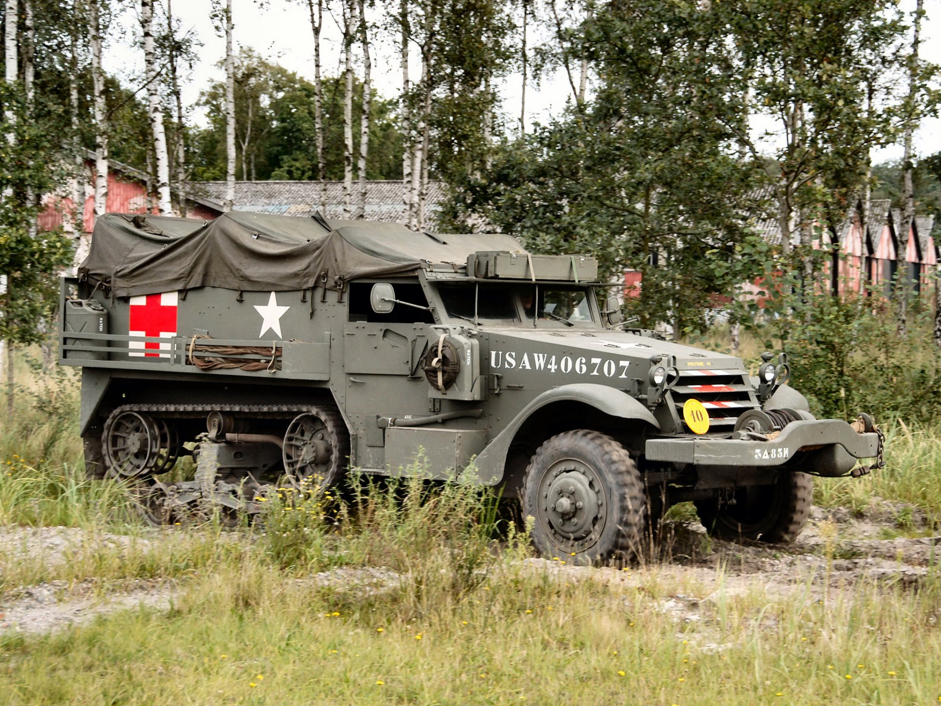 blanco m3 media pista ambulancia 1940 frente