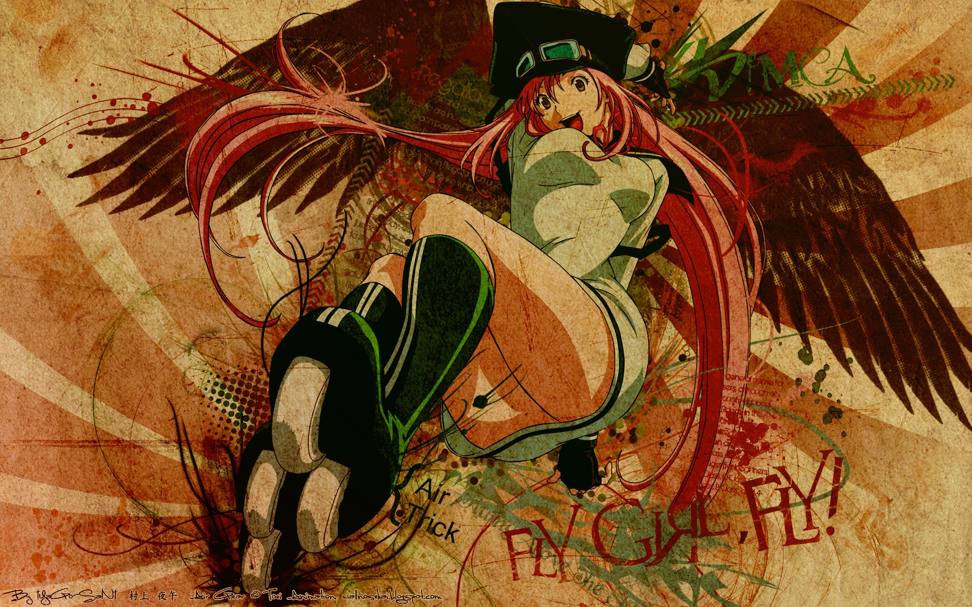 imca air gear fille humeur vol vitesse ailes