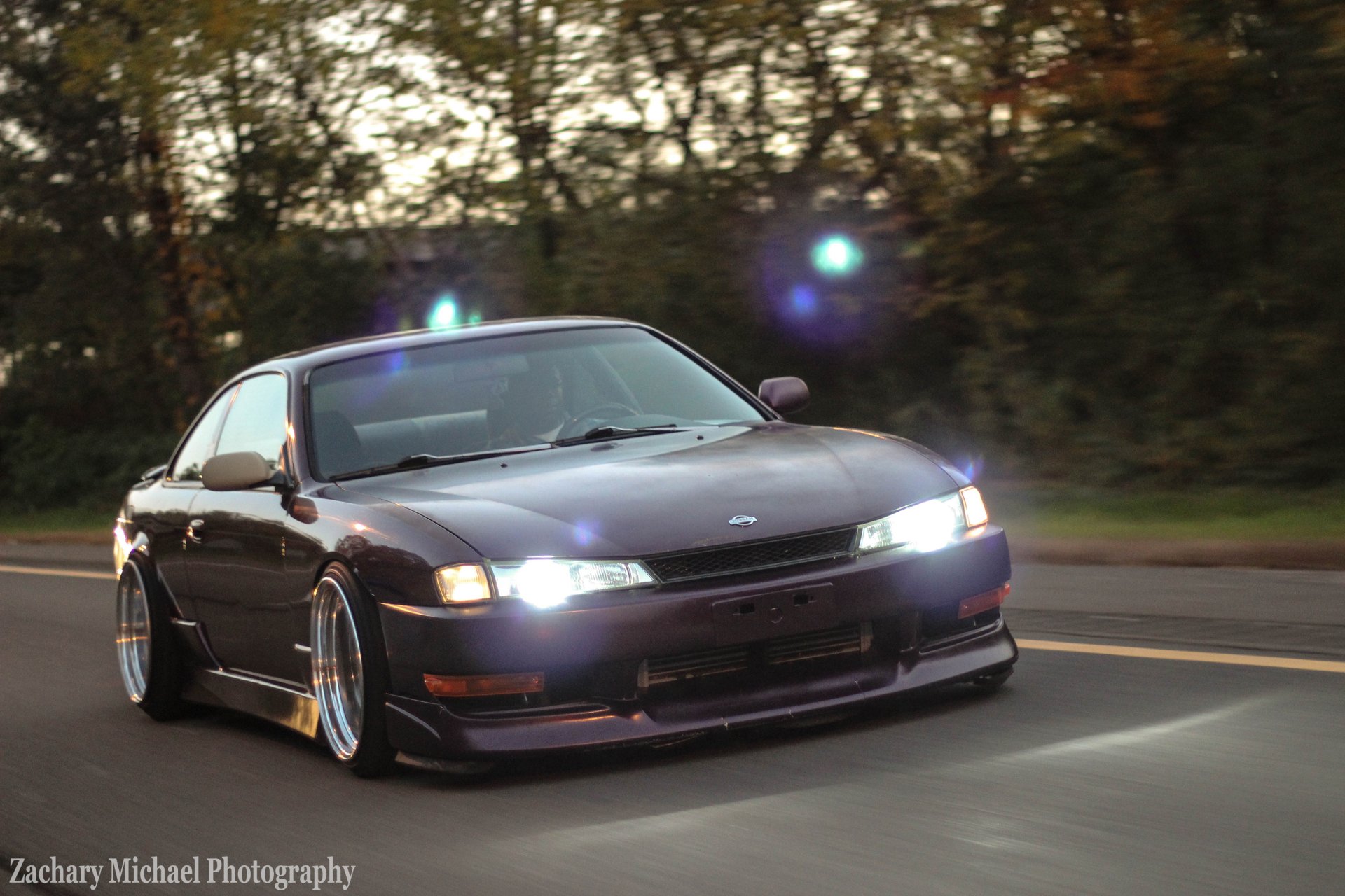 nissan silvia s14 rollen position jdm lila lila rigshot