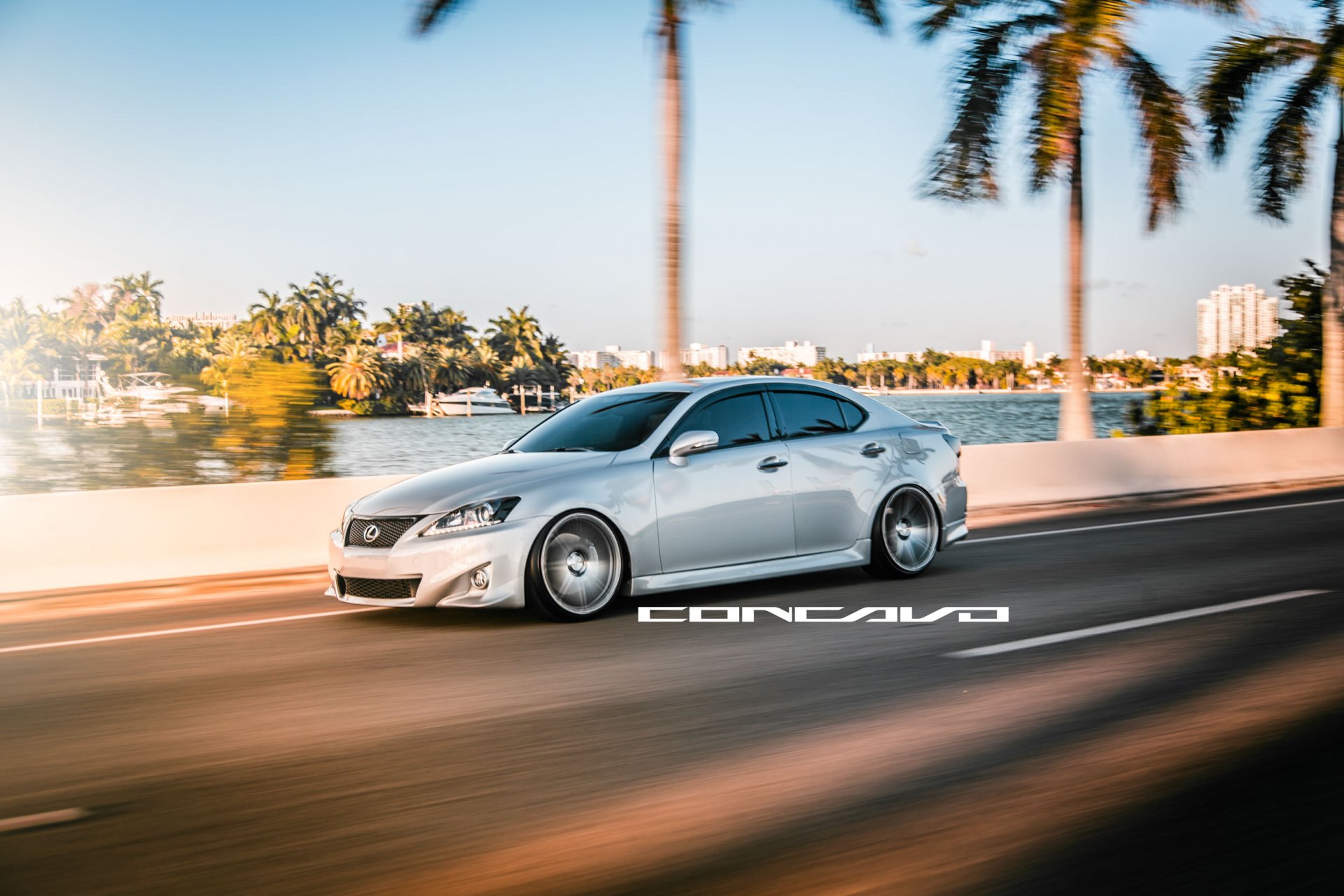 concavo roues auto voiture lexus is250 route