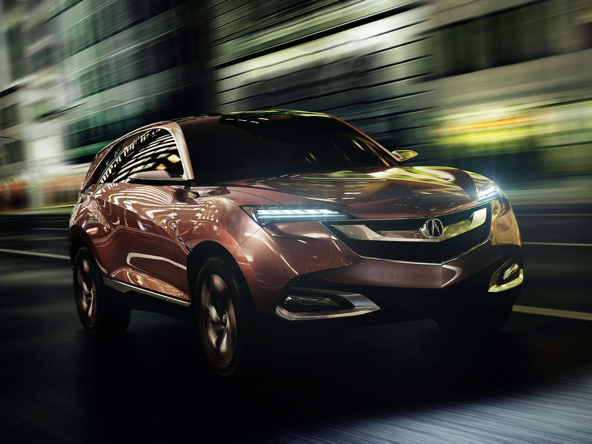 acura suv x concept auto concept przód reflektory