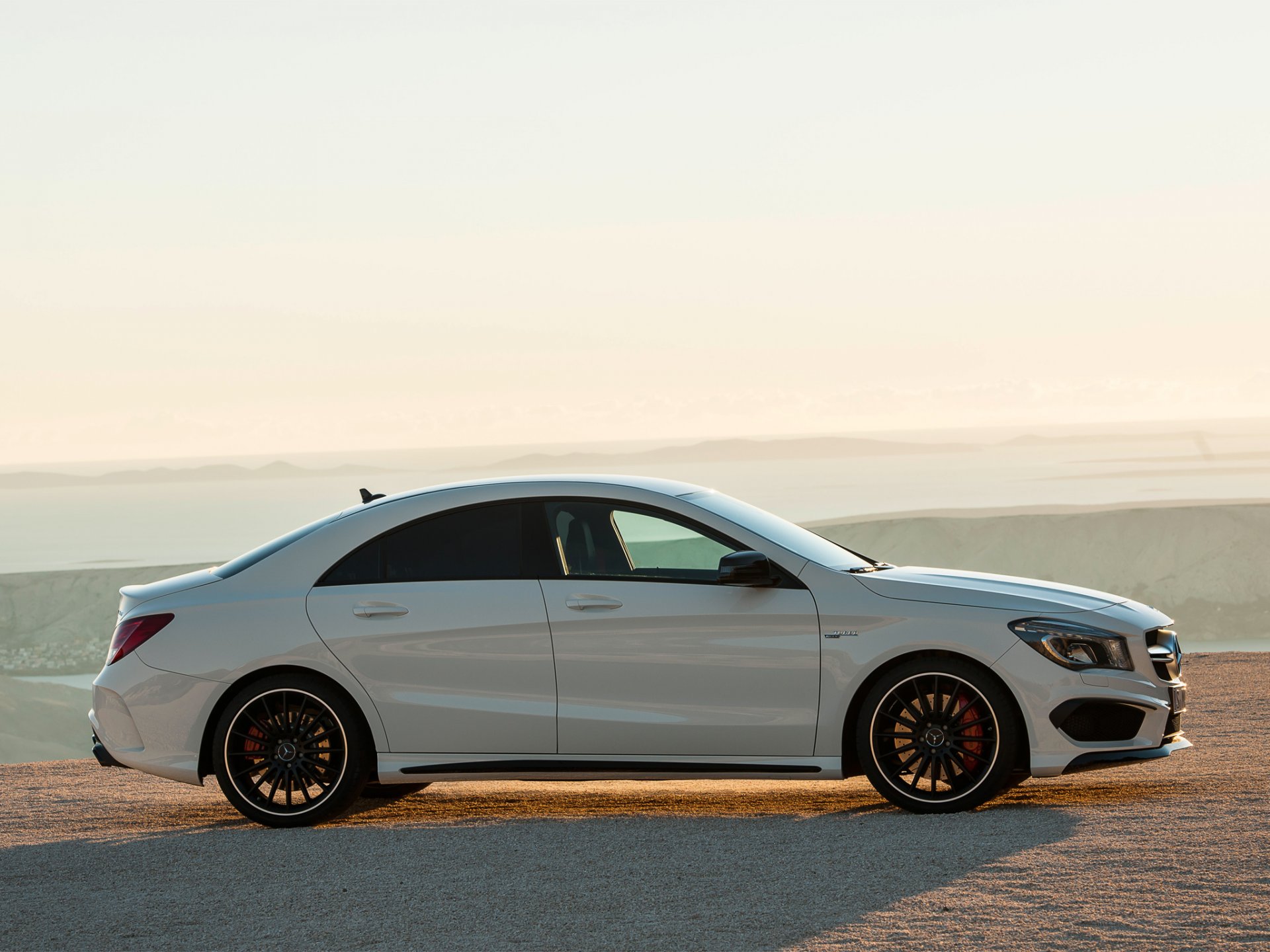 mercedes-benz cla amg car wallpaper a side view