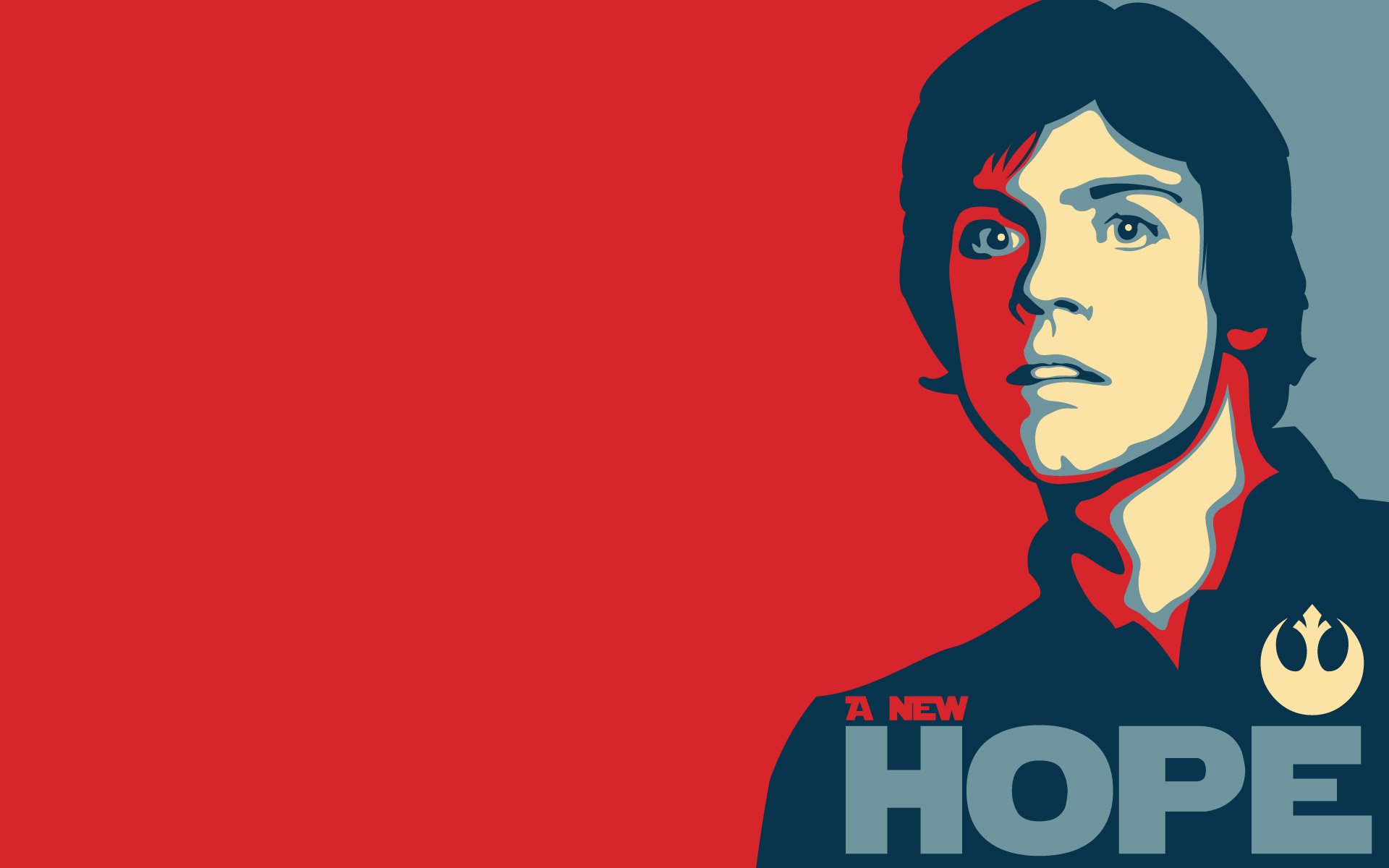 nueva esperanza star wars luke skywalker inscripción vector