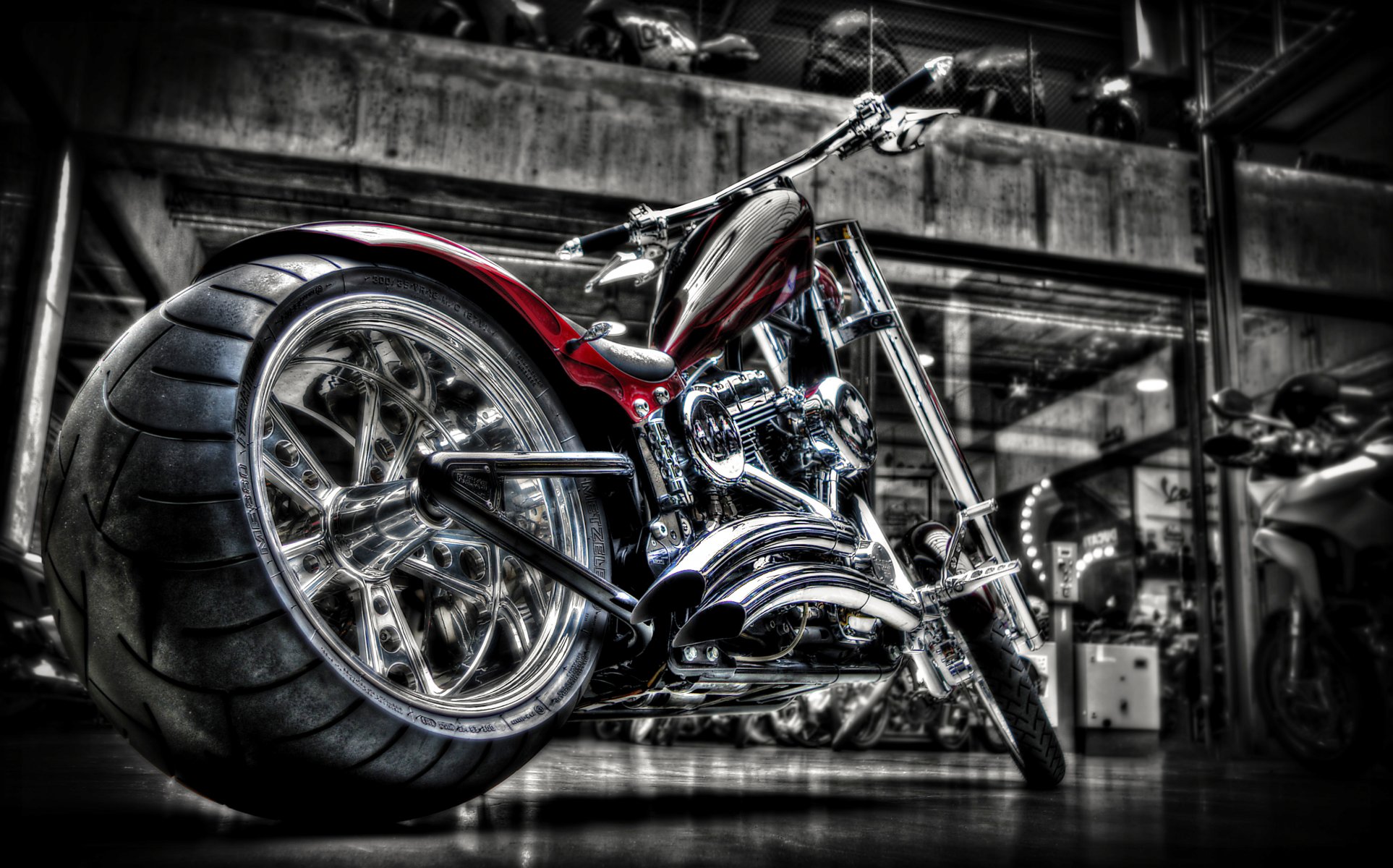 custom made harley bicycle motorcycle chrome custom