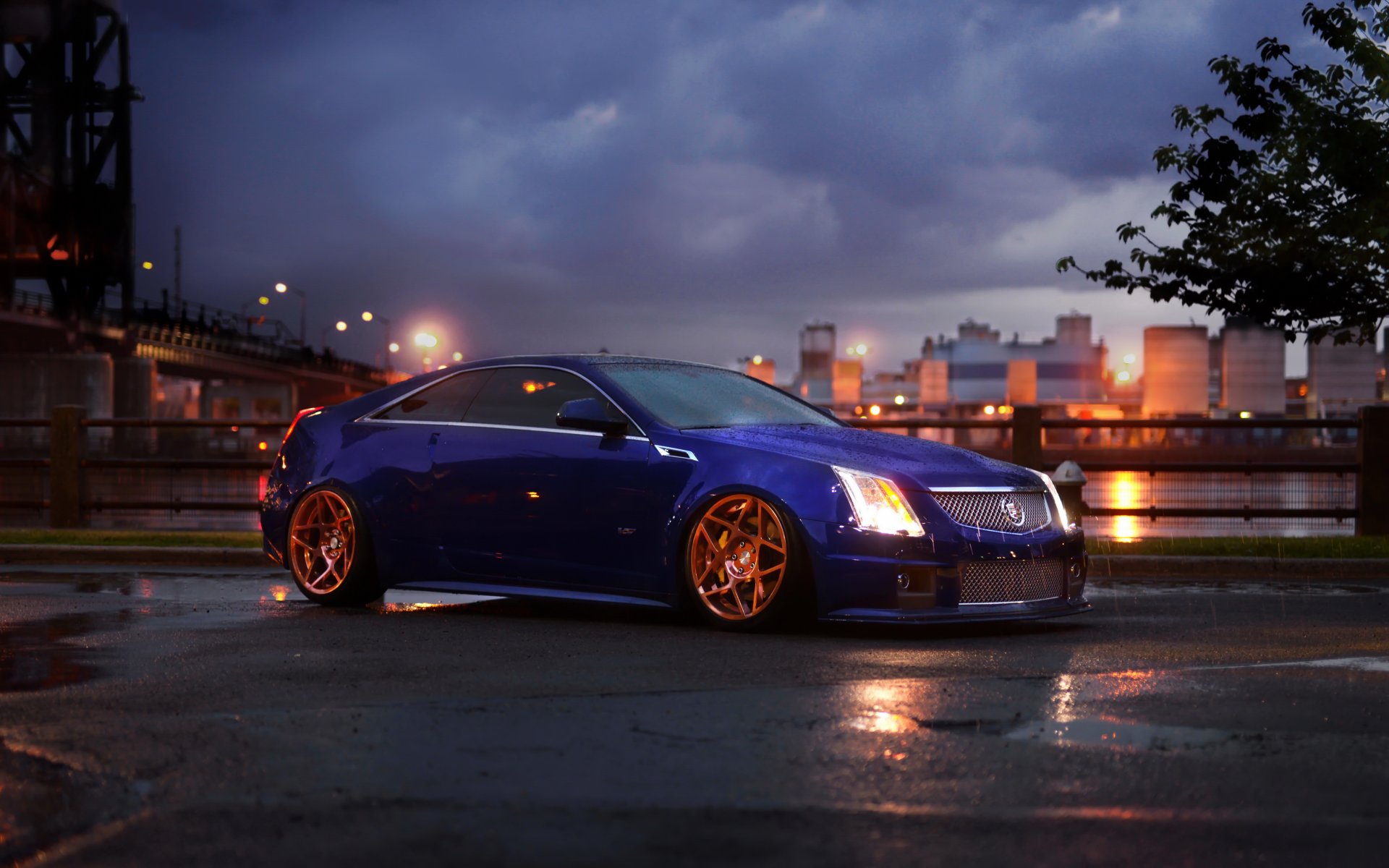 cadillac cts coupe car rain