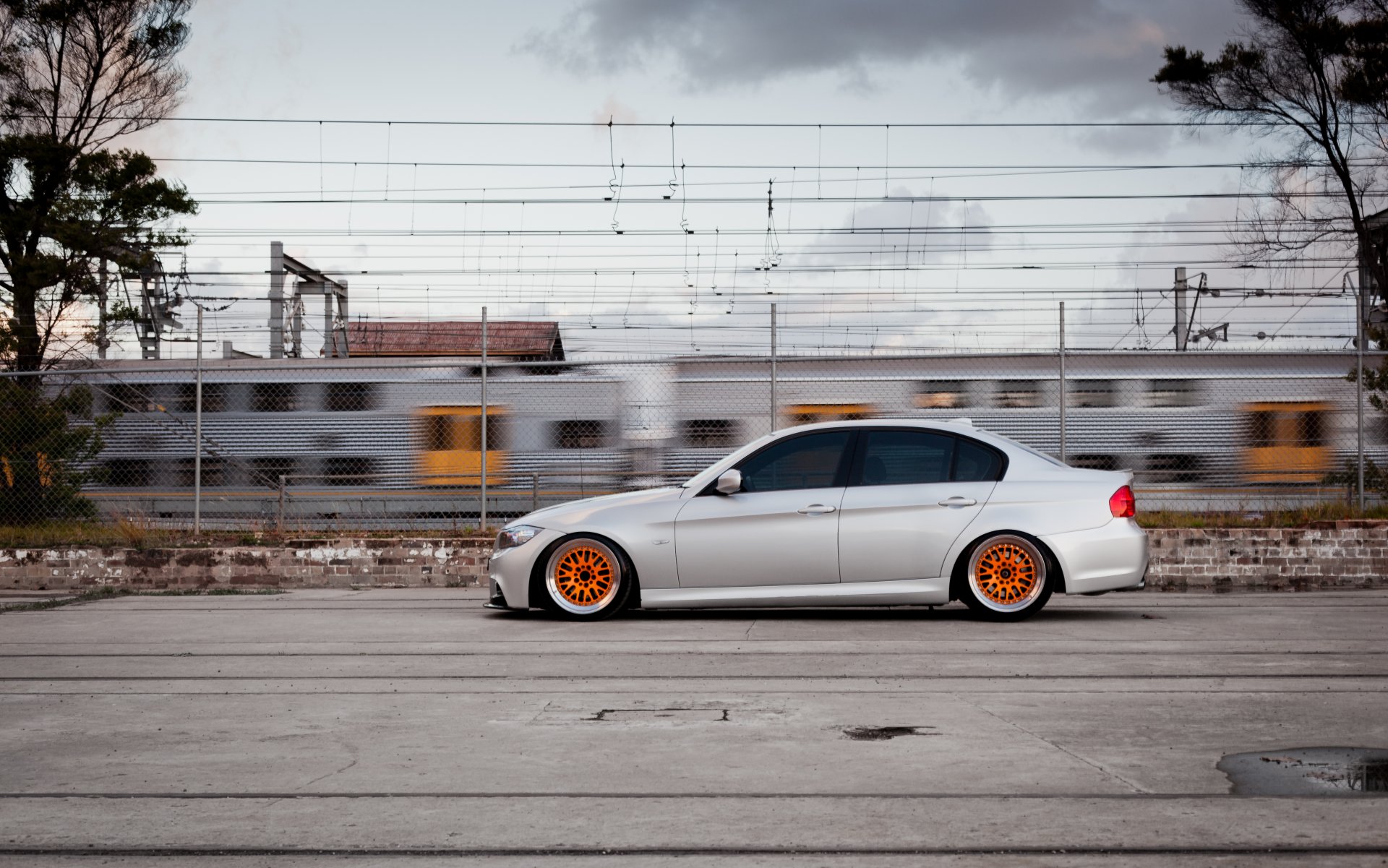 bmw e90 320d tuning bmw série 3 gris profil