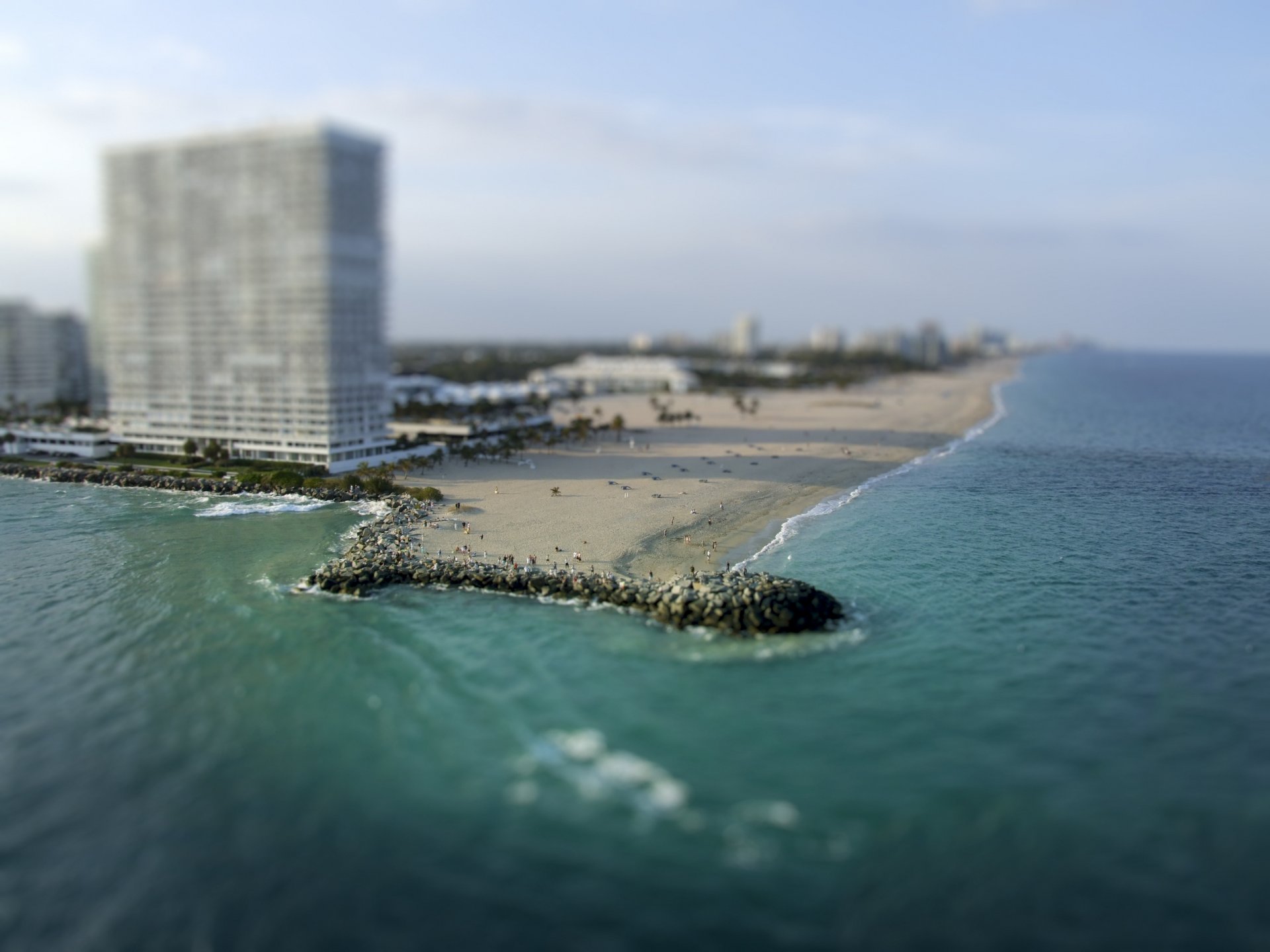 miami miami spiaggia casa mare tilt-shift acqua vacanze resort estate sole città